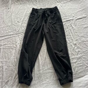 Apana Black Elastic Waist Joggers